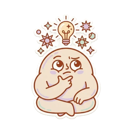 The Thinker (THIN-K) cutout art