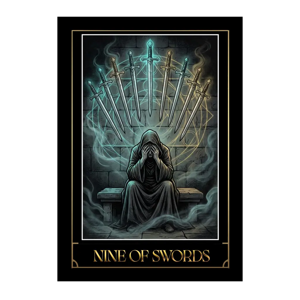 Nine of Swords tarot card