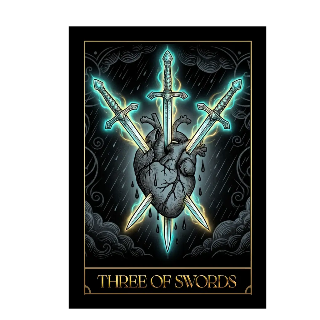 Three of Swords tarot card