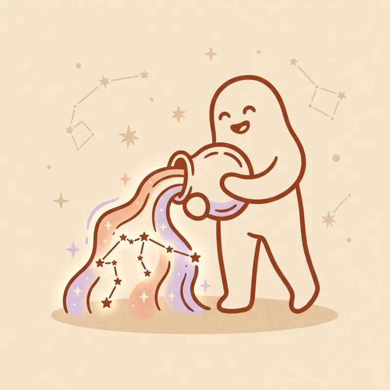 Aquarius zodiac illustration