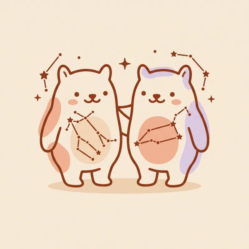 Gemini zodiac illustration