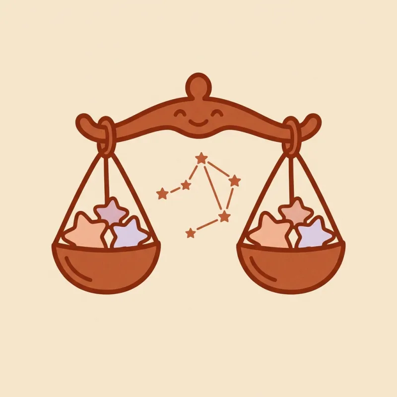 Libra zodiac illustration