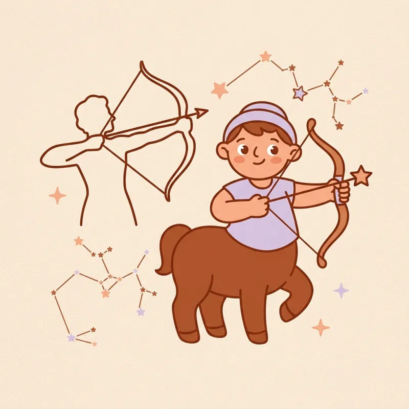 Sagittarius zodiac illustration