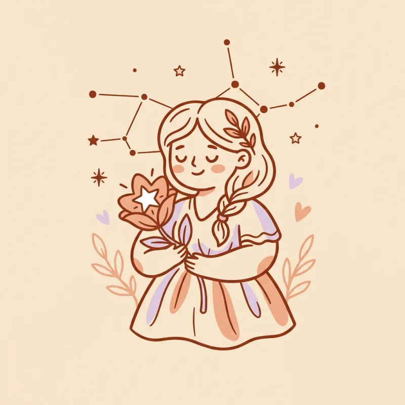 Virgo zodiac illustration